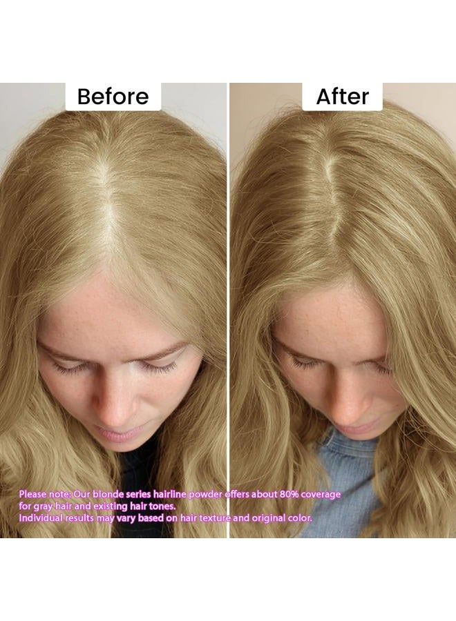 VOLLUCK Root Touch up Powder, Instant Hairline Powder for Thinning Areas and Gray Hair Coverage, Natural and Non-greasy Root Cover up for Women and Men (Blonde, 0.14 Ounce) - Image 5