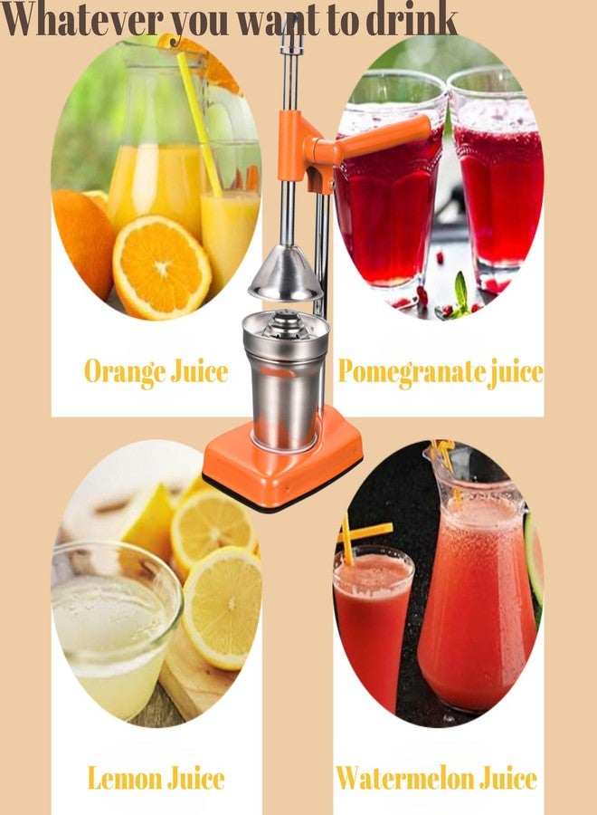 GOVNPJ Manual Orange Juicer, Hand Press Citrus Juicer Lemon Squeezer with Cup Countertop Squeezer for Fresh Orange Juice, Easy to Clean - Image 3