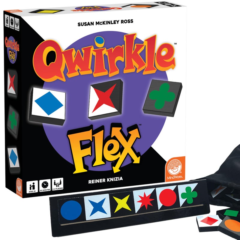 Mindware Qwirkle Flex Edition- Classic Qwirkle with a New Twist - Increased Strategy & Replayability, Ages 8+, 2-4 Players - Image 1