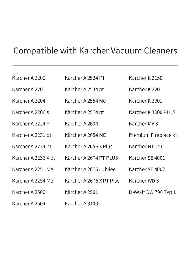 بريميفي 5 قطع من أكياس فلتر الورق المتوافقة مع موديل Karcher WD3 WD3P  - Image 4