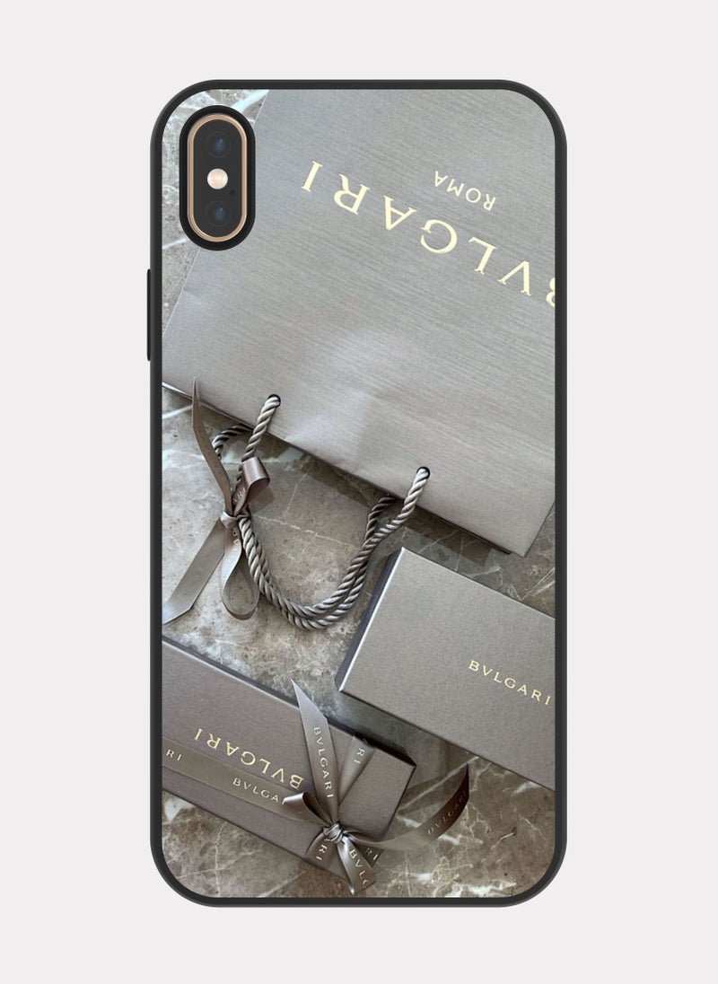 بكسلات كفر ايفون اكس ماكس بولغاري رمادي - Image 1