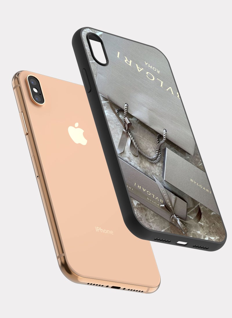 بكسلات كفر ايفون اكس ماكس بولغاري رمادي - Image 2