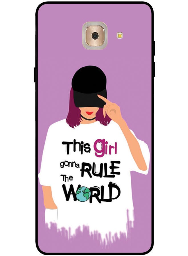 EYE CATCH Protective Case Cover For Samsung Galaxy J7 Max Smart Series Printed Protective Case Cover for Samsung J7 Max The Girl Gonna Rule the World  - Image 1