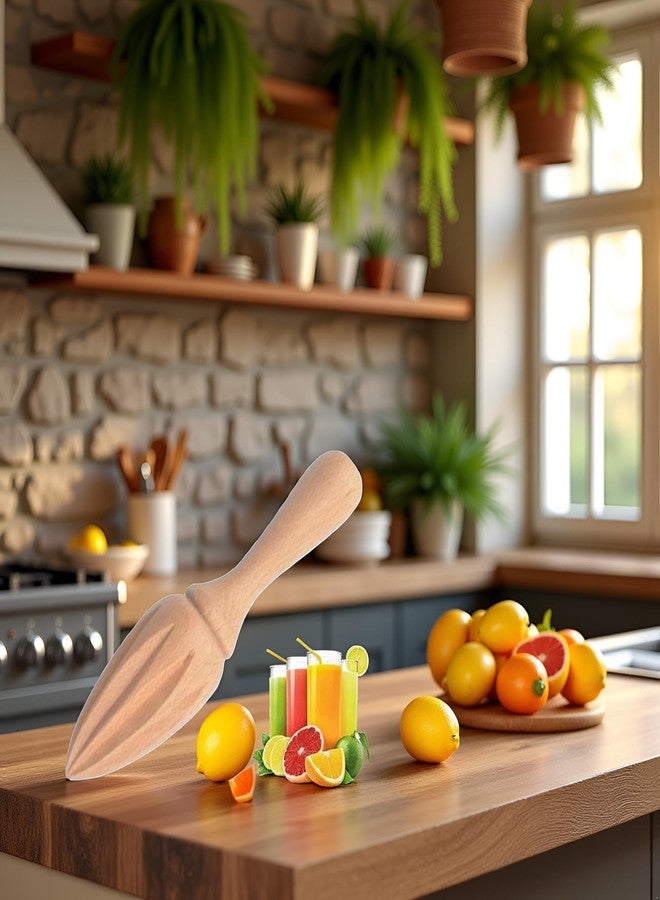 Sluswallow Wooden Citrus Juicer - Handheld Manual Lemon/Orange Reamer | Portable Fruit Squeezer Tool for Home,Cafe and Bar,Kitchen Utensils,Bartender Accessories,Juicer Easy to Hold for Daily Home Restaurant - Image 3
