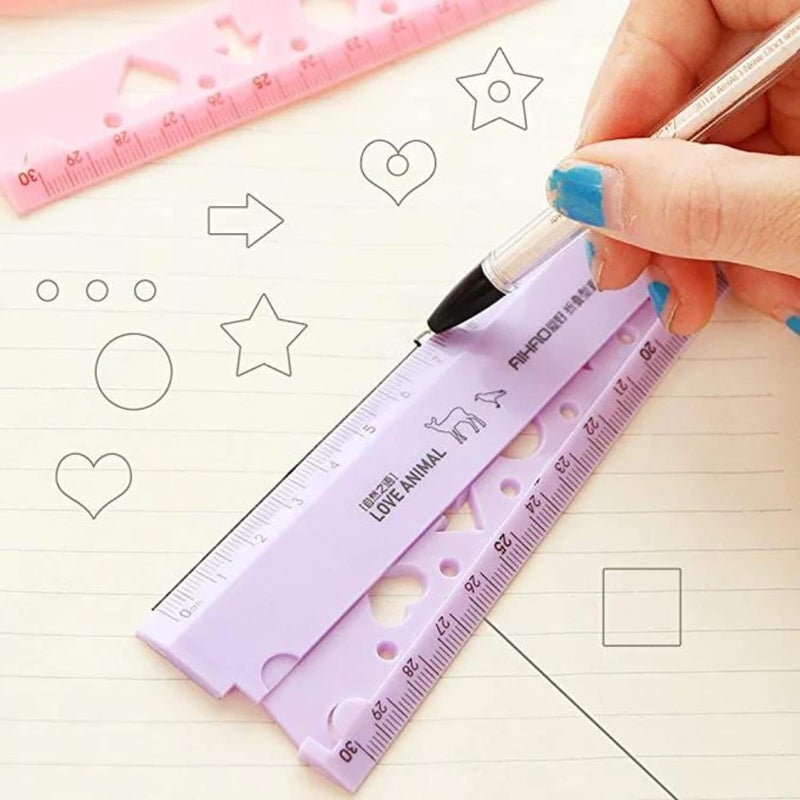 Parseed Bookmarks Scale for Kids, Glitter Scale for School Stationery Items, Scale Ruler Set, Bookmarks for Books, Best Birthday Return Gift for kids – Random Color- 30 inche (Pack of 30) - Image 2