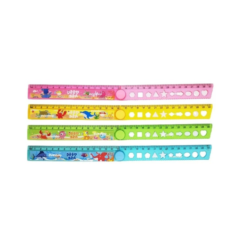 Parseed Bookmarks Scale for Kids, Glitter Scale for School Stationery Items, Scale Ruler Set, Bookmarks for Books, Best Birthday Return Gift for kids – Random Color- 30 inche (Pack of 30) - Image 5