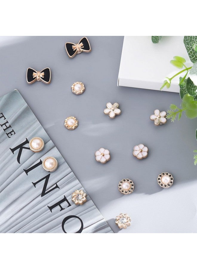 TecoKart® 30 Pcs Safety Pins & Buttons for Women,Pearl Brooch Buttons Cover Up Anti-Exposure Brooch Pins Safety, Women's Clothing Accessories,Removable - Image 3