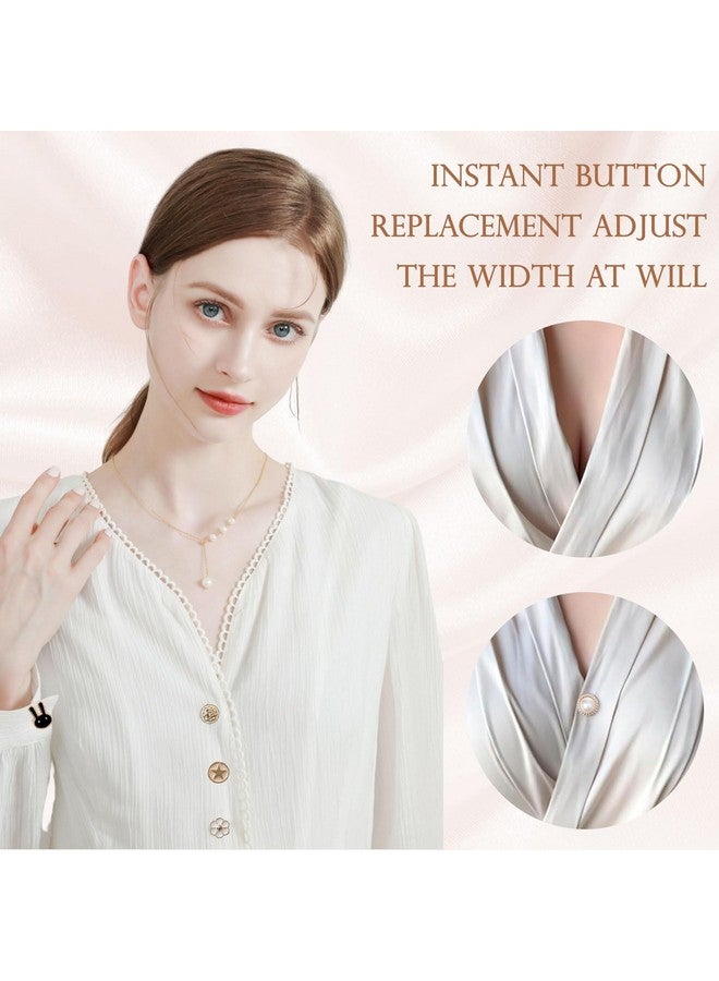 TecoKart® 30 Pcs Safety Pins & Buttons for Women,Pearl Brooch Buttons Cover Up Anti-Exposure Brooch Pins Safety, Women's Clothing Accessories,Removable - Image 5