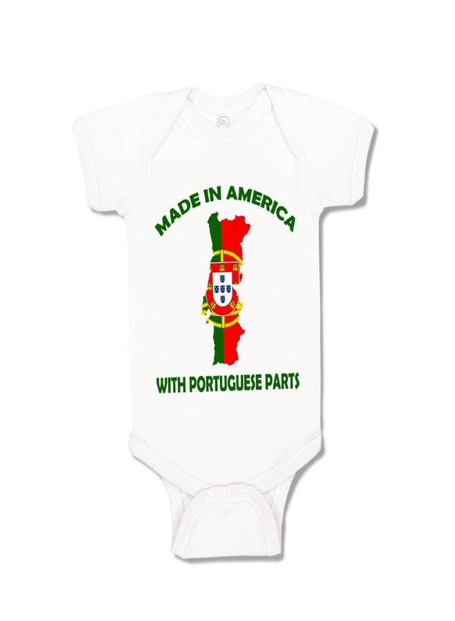 Speedy Pros Made in America with Portuguese Parts Infant Toddler Baby Bodysuit One Piece 6 Months White - Image 1