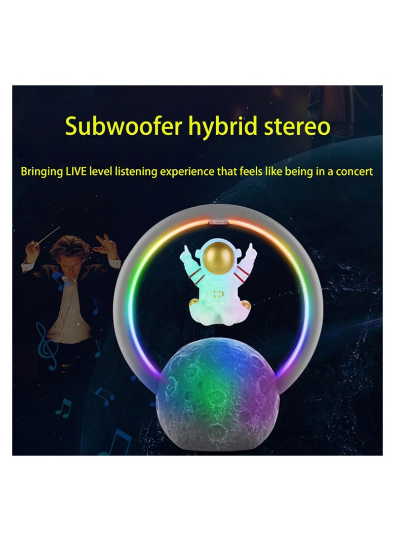 SYOSI - Magnetic Levitating Speaker Bluetooth 5.0, 360 Degree Rotation, 7 Colors, Wireless Floating Cool Tech Gadgets, 1200mah Rechargeable Lithium Battery, Faster Transmission, for Home Office Decor(1 Pack) - Image 1