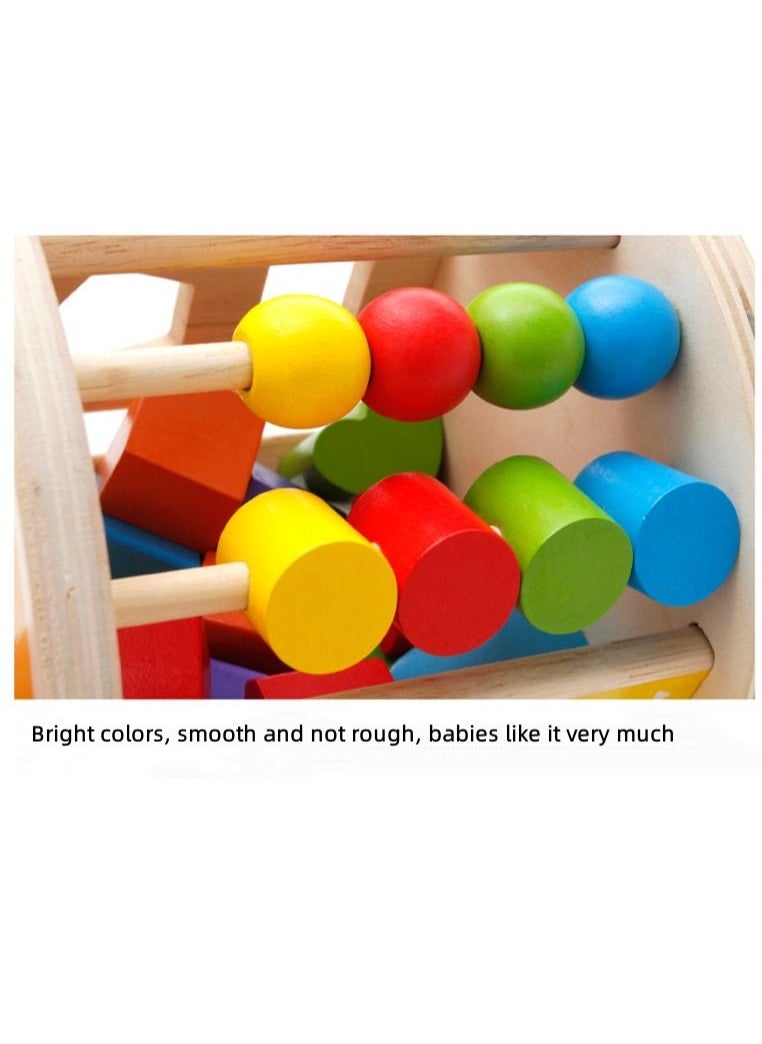 Soofam Wooden Blocks Shape Sorter Set ,Wooden Sorter Toy,Exploration And Independent Wooden Shape Sorter Intelligence Box For Kids,Creative Craft Geometric Shape Sorter Educational Learning Toy For Kids,  - Image 3