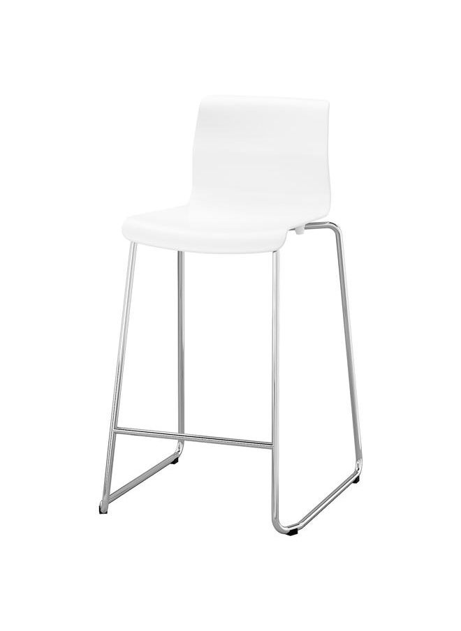 Bar Stool, White/Chrome-Plated, 66 Cm - pzsku/Z45DDBC16B776C4DF7FFDZ/45/_/1732952408/97459614-ae8c-4fd0-9f1b-0bfaf1f7dd14