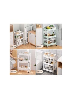 Spaceshoop Home Storage Cart for Bathroom Kitchen Stand with Wheel Multi Layer Storage Stand Daily Necessities  - Image 4