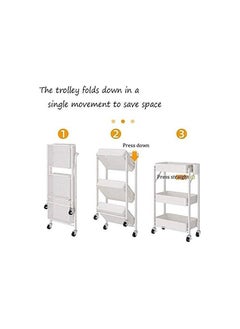 Spaceshoop Home Storage Cart for Bathroom Kitchen Stand with Wheel Multi Layer Storage Stand Daily Necessities  - Image 3