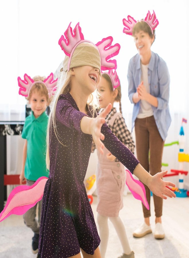 Creatoy Axolotl Toys, Axolotl Costume Kids Animal Headband with Tail for Girls Boys Dress Up Halloween Birthday Party Favors - Image 2