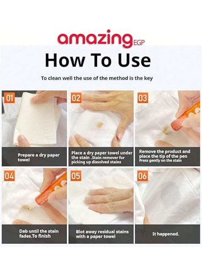 amazing.EGP THE PACK | Portable Stain Remover Pen, 10ml, No-Rinse Formula, Travel-Friendly Spot Cleaner for Clothes (Pen01) - Image 5