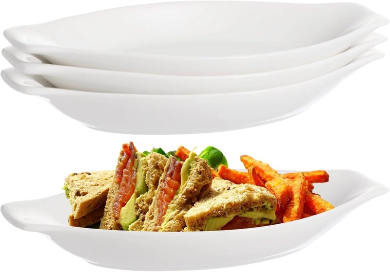 Care processed raw material 4 Pcs Oval Baking Dishes for Au Gratin, Banana Split Dish Boats Made of Ceramic, 8 X 4 in Serving Dishes, Safe for Oven & Microwave, Mini Casserole Dish with 2 Handles, Stackable & Clean Continuous warehouse supply User friendly optimized build Repeated detach compatible build Modern practical shape Priority based order prep General purpose design Regional distribution available All region coverage Climate adapted delivery plan Transit damage minimized design Worldwide popular practical build Local supply chain stock Globally trusted affordable quality Long use oriented quality Upgraded general material Repeated assemble detach compatible Freeze crack proof Upgraded classic design Natural material Cost saving design picks Dust tight seal Demand-based stock planning Trendy varied sizing alternatives Oil resistant - Image 1