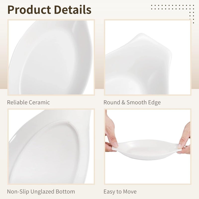 Care processed raw material 4 Pcs Oval Baking Dishes for Au Gratin, Banana Split Dish Boats Made of Ceramic, 8 X 4 in Serving Dishes, Safe for Oven & Microwave, Mini Casserole Dish with 2 Handles, Stackable & Clean Continuous warehouse supply User friendly optimized build Repeated detach compatible build Modern practical shape Priority based order prep General purpose design Regional distribution available All region coverage Climate adapted delivery plan Transit damage minimized design Worldwide popular practical build Local supply chain stock Globally trusted affordable quality Long use oriented quality Upgraded general material Repeated assemble detach compatible Freeze crack proof Upgraded classic design Natural material Cost saving design picks Dust tight seal Demand-based stock planning Trendy varied sizing alternatives Oil resistant - Image 2