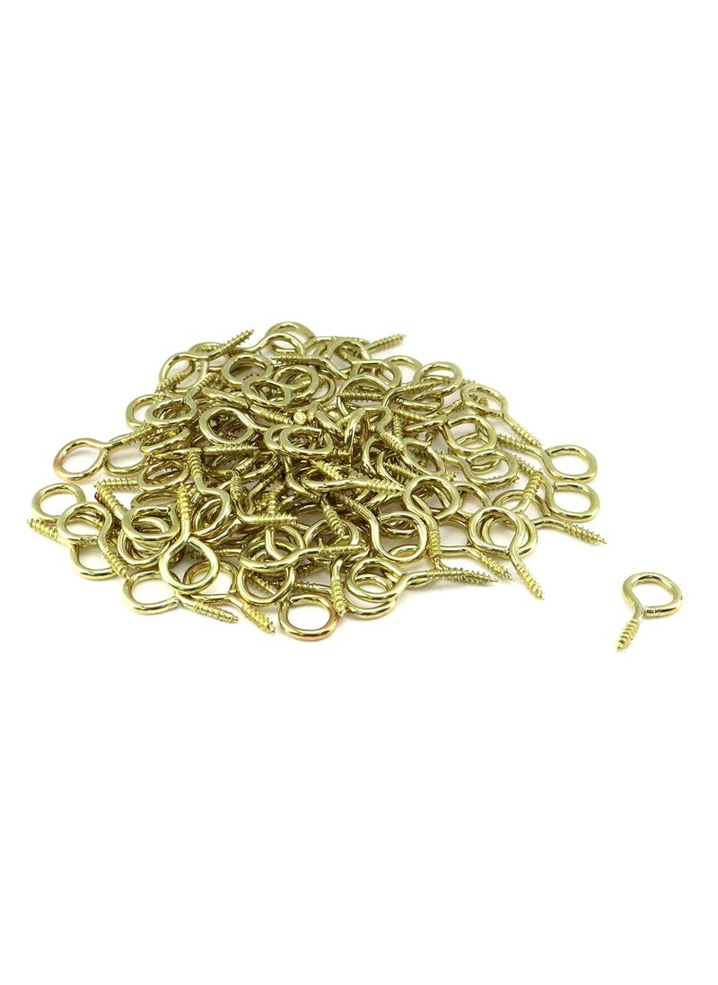 S SYDIEN S SYDIEN 34 Inch Eye Hooks Brass M6 Heavy Duty Screw Eye Hooks for Crafts DIY Jewelry Making 100pcs  - Image 1