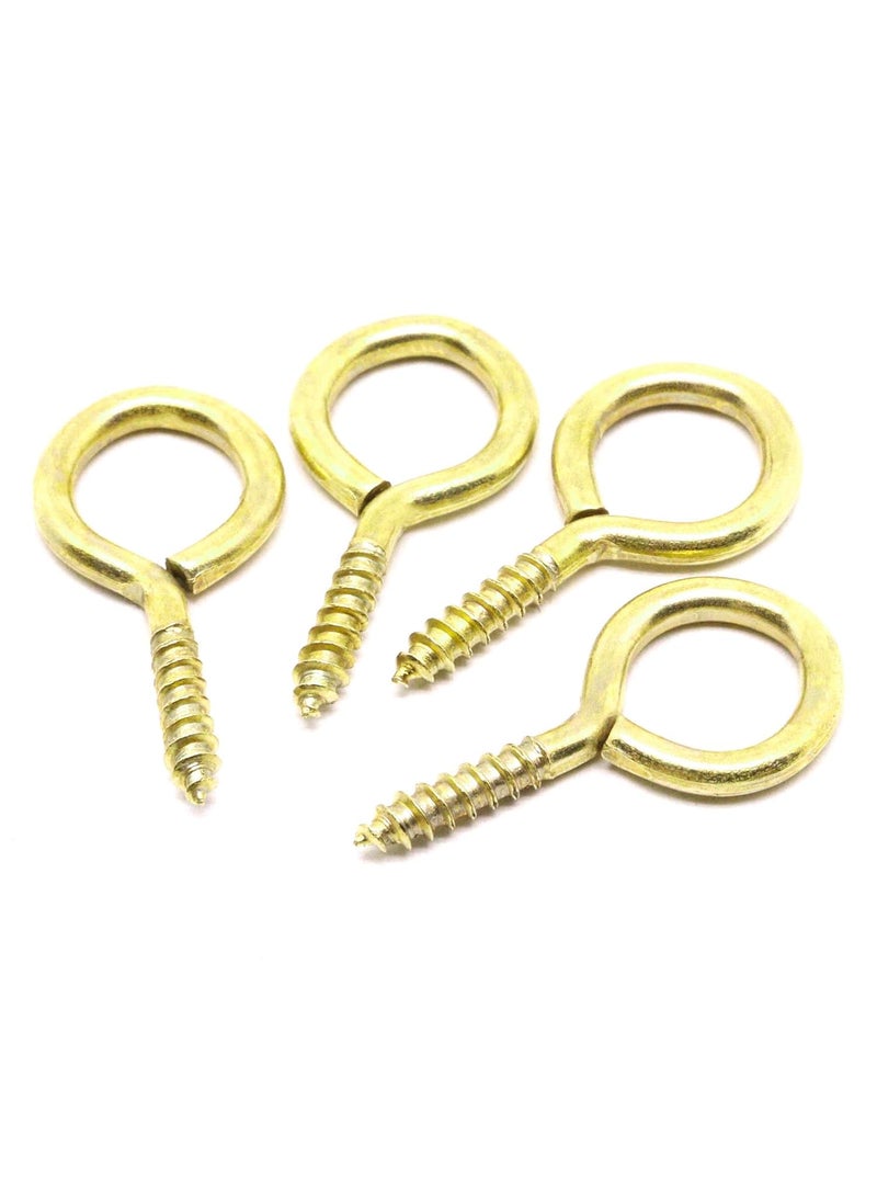 S SYDIEN S SYDIEN 34 Inch Eye Hooks Brass M6 Heavy Duty Screw Eye Hooks for Crafts DIY Jewelry Making 100pcs  - Image 5
