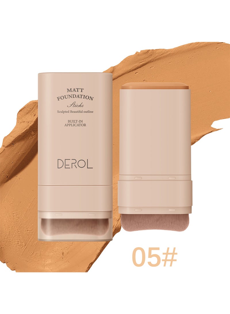 ديرول كريم أساس غير لامع، سائل أساس يدوم طويلاً، تغطية كاملة، محمول وسهل الاستخدام وخفيف الوزن - Image 1
