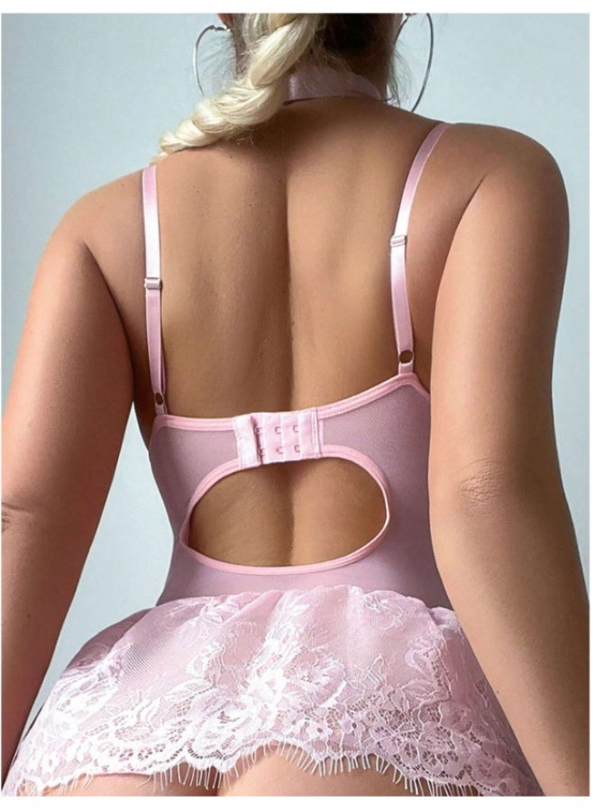 Seductive Lace Corset Lingerie - Waist Cincher with Tutu Skirt - Image 3