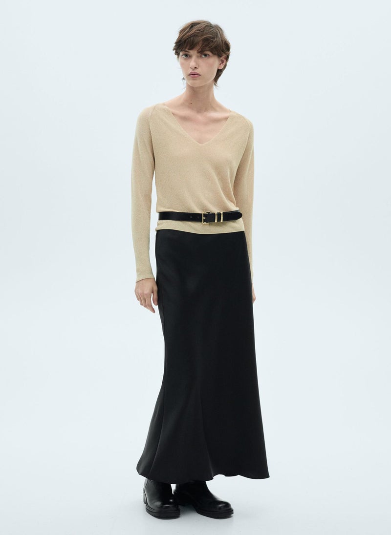 MANGO V-Neck Lurex Sweater  - Image 4