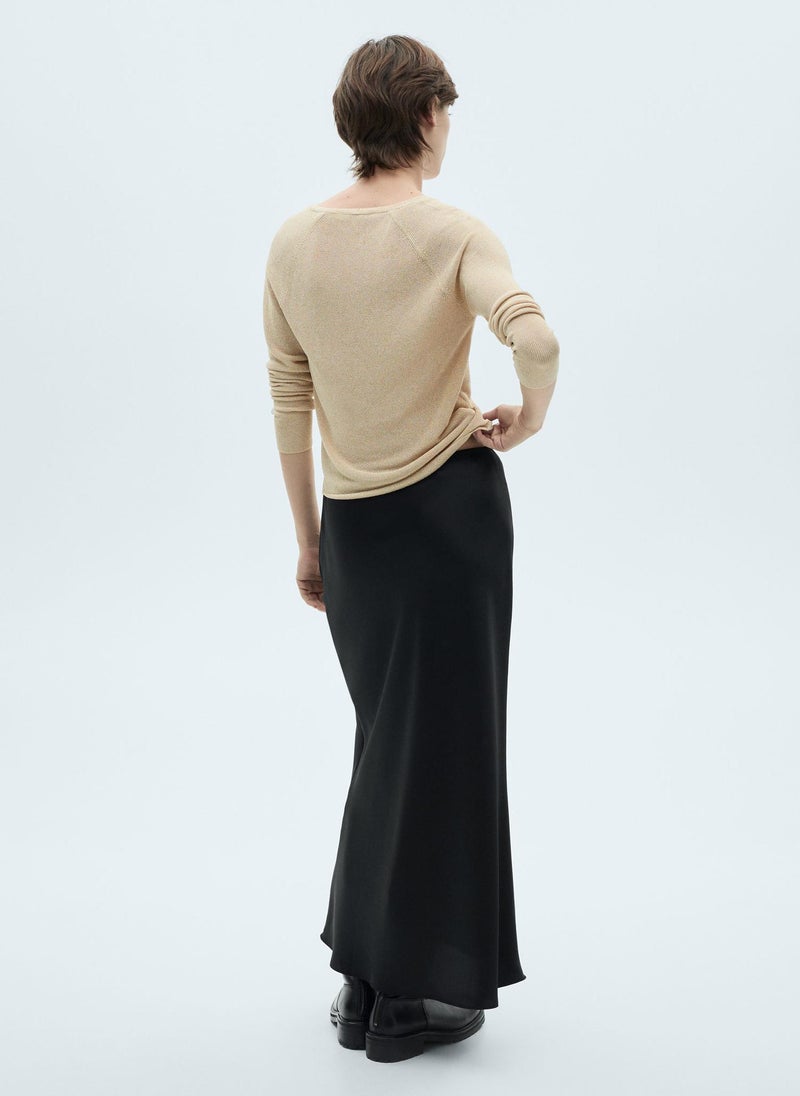 MANGO V-Neck Lurex Sweater  - Image 2