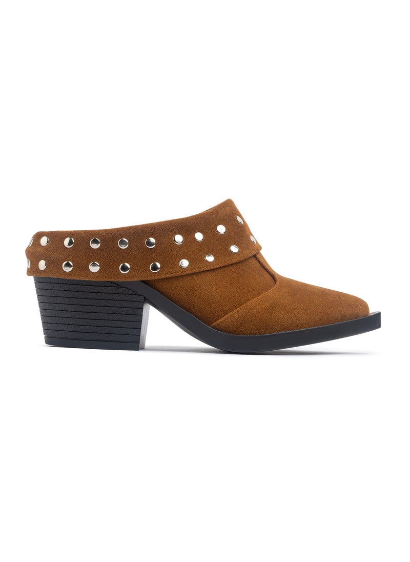 TGS Studded Suede Heel Mules  - Image 1
