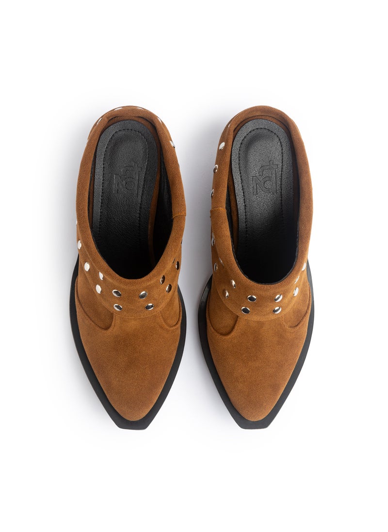 TGS Studded Suede Heel Mules  - Image 3