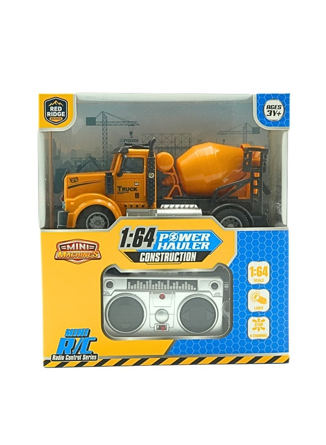 Mini Machines شاحنة نقل الطاقة عن بُعد – خلاط أسمنت | مقياس 1:64 | 4 قنوات | العمر 3 سنوات وما فوق - Image 2