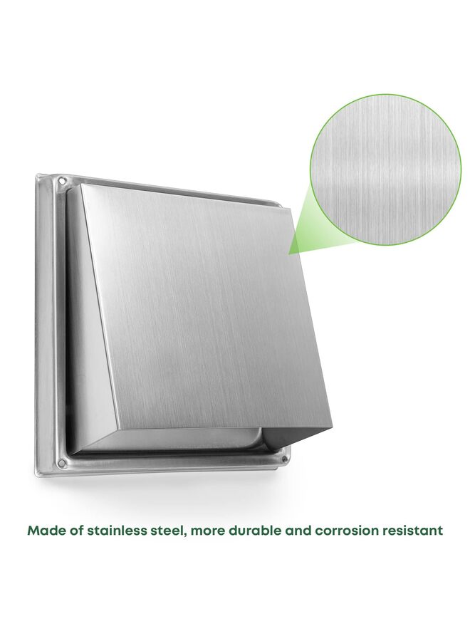 LAMAY Dryer Vent Cover Outdoor Walls - Cowled External Extractor Fan Vent Dryer Cover - Robust and Stainless Steel Outdoor Dryer Vent Cover - Fits Only with Metal Pipes (Size : 100MM) - Image 4