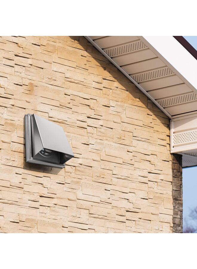 LAMAY Dryer Vent Cover Outdoor Walls - Cowled External Extractor Fan Vent Dryer Cover - Robust and Stainless Steel Outdoor Dryer Vent Cover - Fits Only with Metal Pipes (Size : 100MM) - Image 5