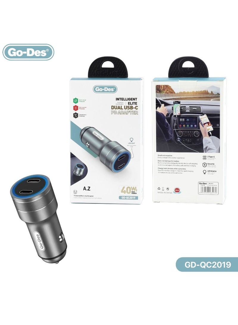 ELTRAZONE 40W PD Car Charger – Fast USB-C & USB-A Charging for iPhone, Android, and More - Image 4