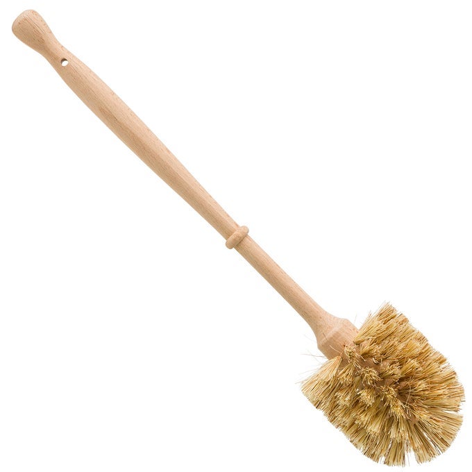 STIFF UNION FIBER TOILET BRUSH WITH UNTREATED BEECHWOOD HANDLE 1412INCHES MADE IN GERMANY