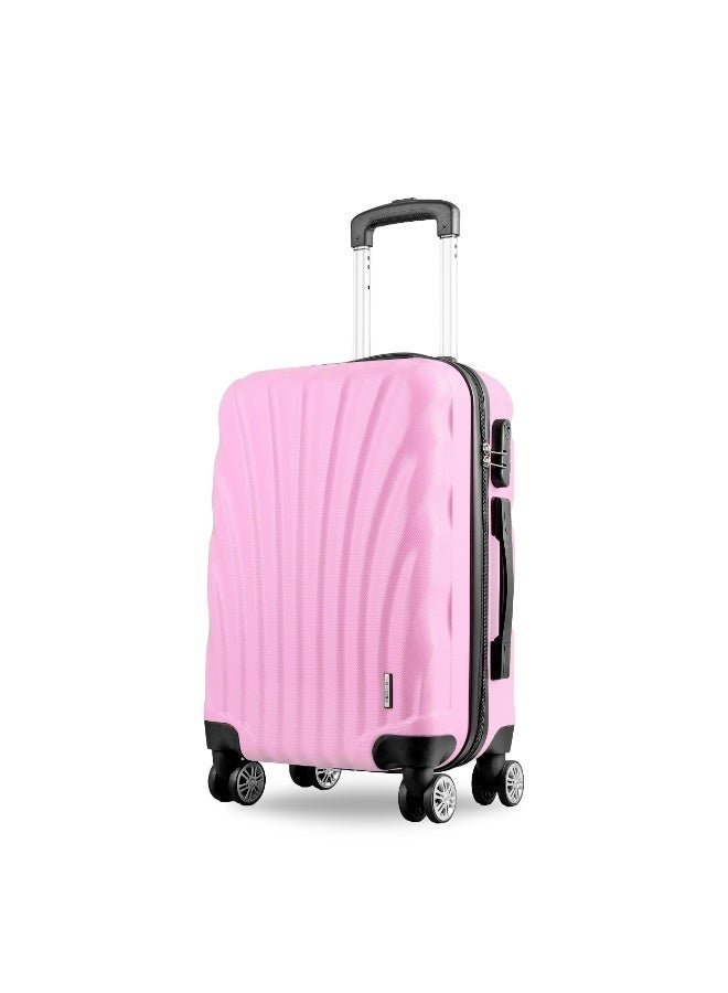 Reflection ABS Cabin Luggage Airline Approved, Lightweight 20 Inch Luggage- 360° Silent Wheels, ABS Hard Suitcase Trolley, Spinner Wheels, Travel Luggage  (20-Inch , Pink) - Image 1
