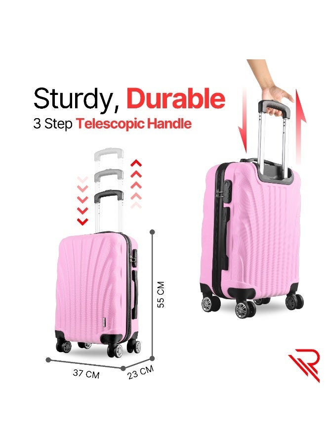 Reflection ABS Cabin Luggage Airline Approved, Lightweight 20 Inch Luggage- 360° Silent Wheels, ABS Hard Suitcase Trolley, Spinner Wheels, Travel Luggage  (20-Inch , Pink) - Image 5