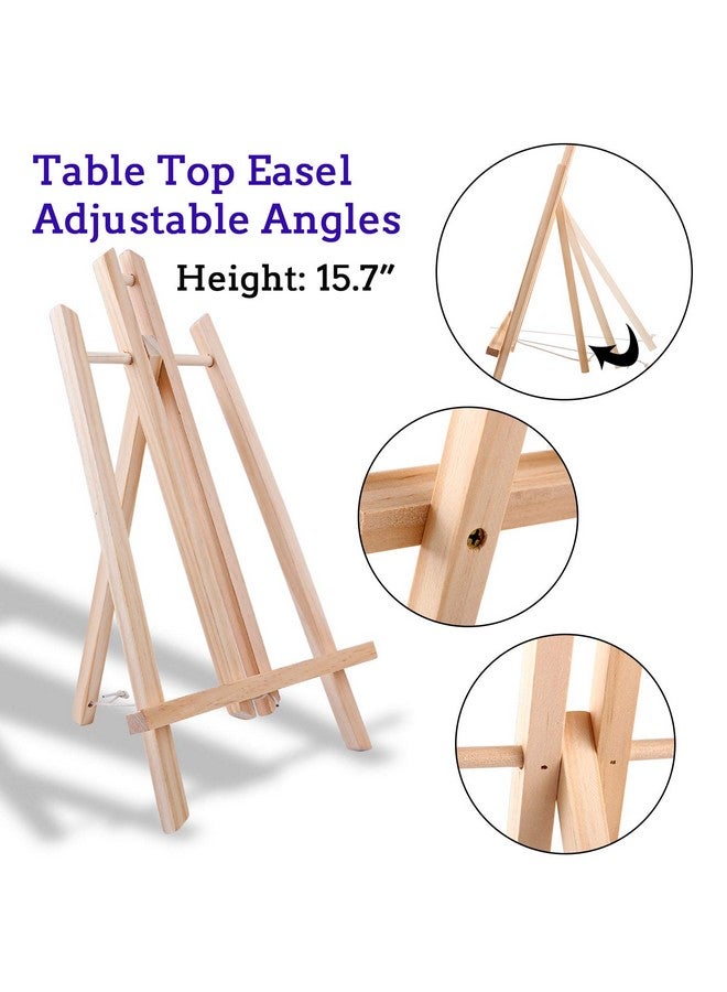 إيريش مجموعة طلاء أكريليك، 46 قطعة من لوازم الرسم الاحترافية مع فرش الطلاء، طلاء أكريليك، حامل، قماش، لوحة، سكاكين طلاء، كوب فرشاة وإسفنج فني للهواة والمبتدئين - Image 5