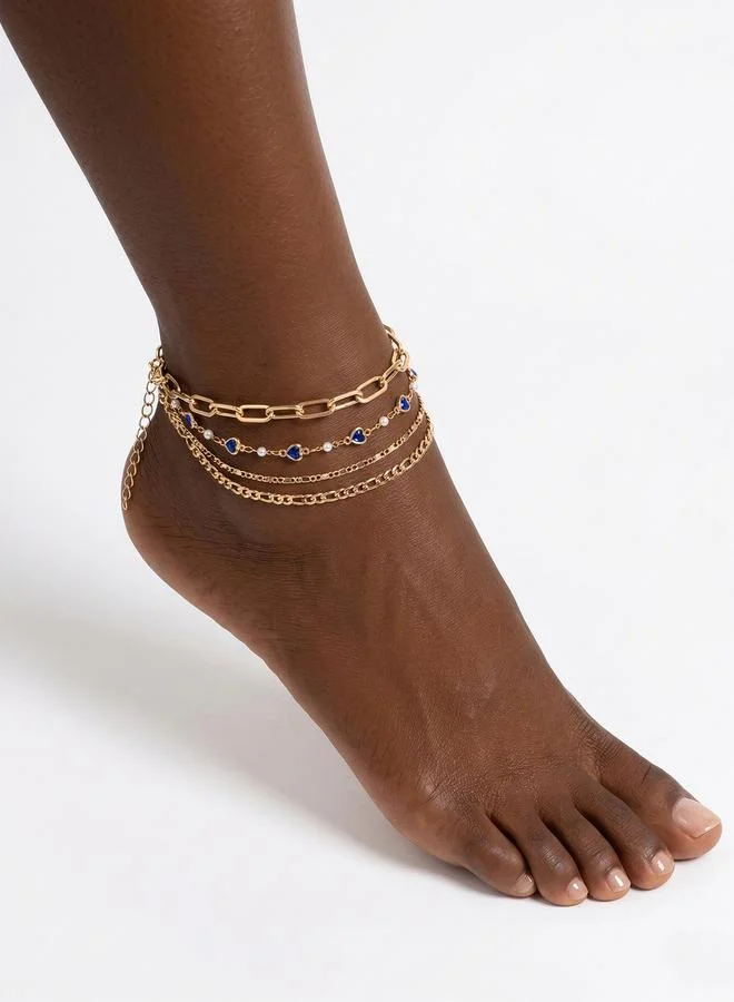 Take Two Multi-Layered Chain Anklet