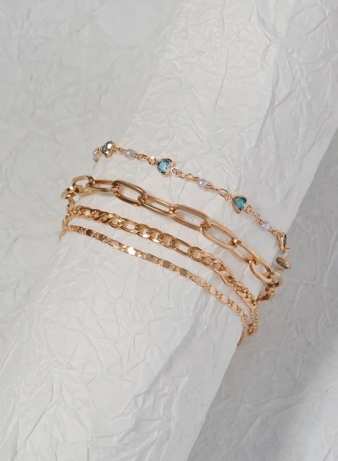 Take Two  Multi-Layered Chain Anklet for Women | Best Price UAE