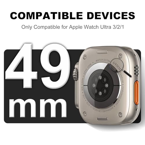 XYF Compatible for Crystal Clear Apple Watch Ultra 3 2 Bands 49mm, Bumper Case for Men Women Jelly Sport Cover Strap for iWatch Ultra 3 2 Series 11 10 9 8 7 SE 6 5 4 3 (ClearBlack, 49) - Image 3