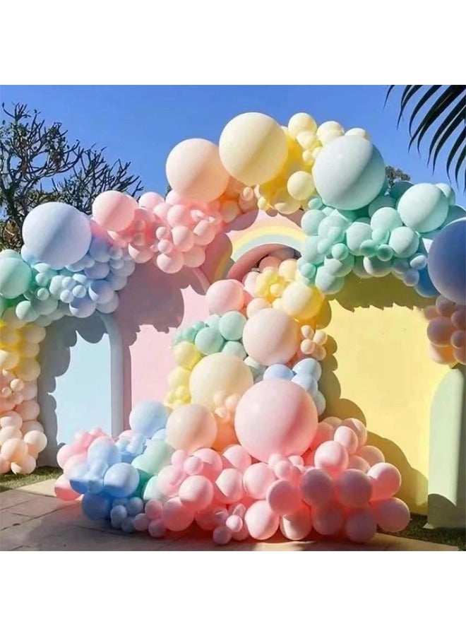 Zeemey 123-pcs Macaron color Latex Decorative Balloon Arch Garland Set - Perfect for Graduation Baby Shower Wedding Birthday Bachelorette Party Backdrop Decoration - Suitable for Indoor and Outdoor - Image 1