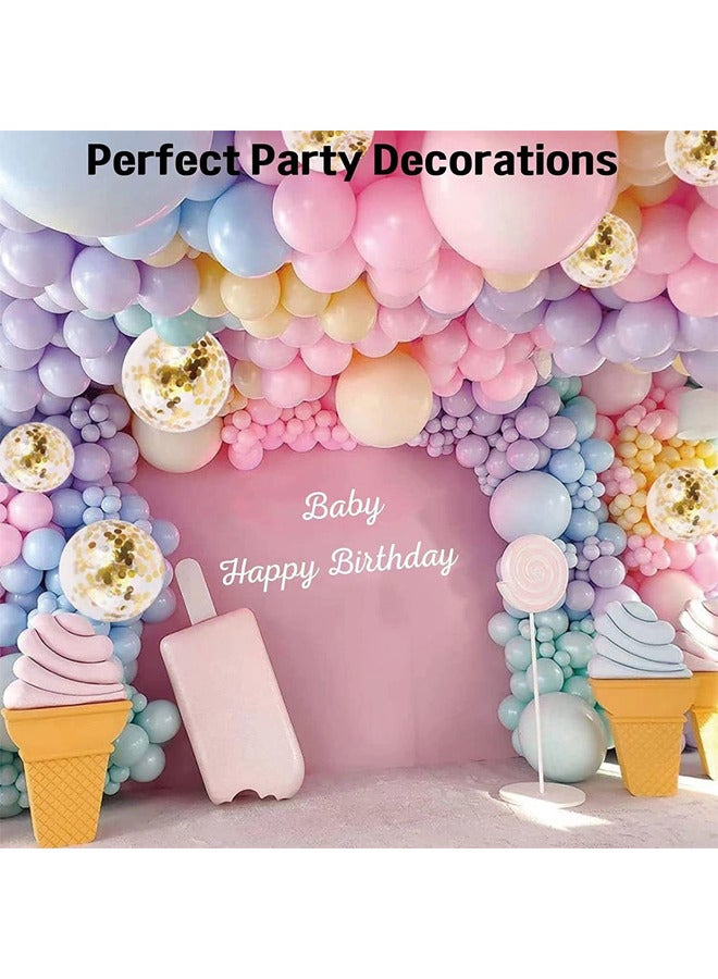 Zeemey 123-pcs Macaron color Latex Decorative Balloon Arch Garland Set - Perfect for Graduation Baby Shower Wedding Birthday Bachelorette Party Backdrop Decoration - Suitable for Indoor and Outdoor - Image 3