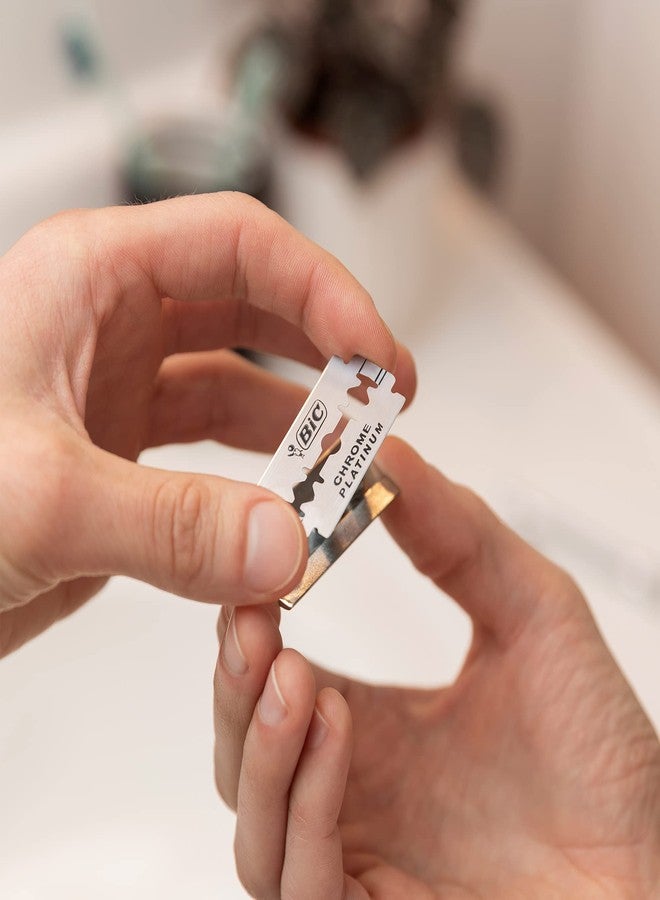 Bic 50 شفرة حلاقة مزدوجة الحافة من بيك كروم بلاتينيوم - Image 4