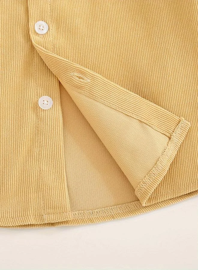 Take Two Take Two Boys Mustard Corduroy Shirt with Buttons