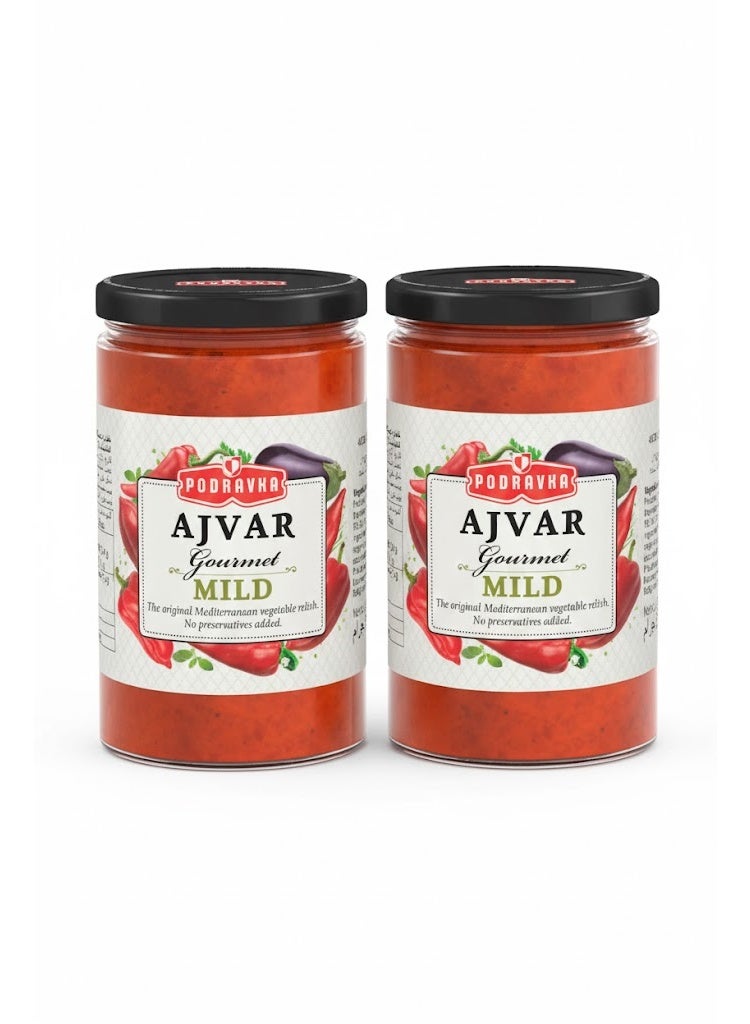 Podravka Vegeta Ajvar Gourmet Mild Sauce 350g (PACK OF 2) - Image 1