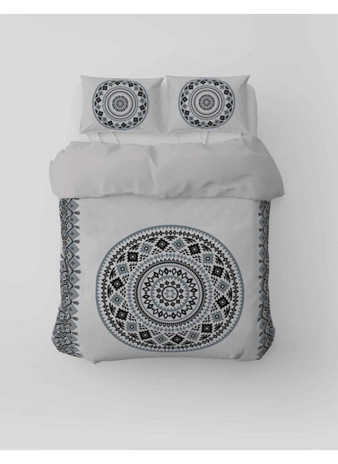 SHATTA - 3 Piece Printed Comforter Set King Size 240x 220 cm -Multicolour - Image 1