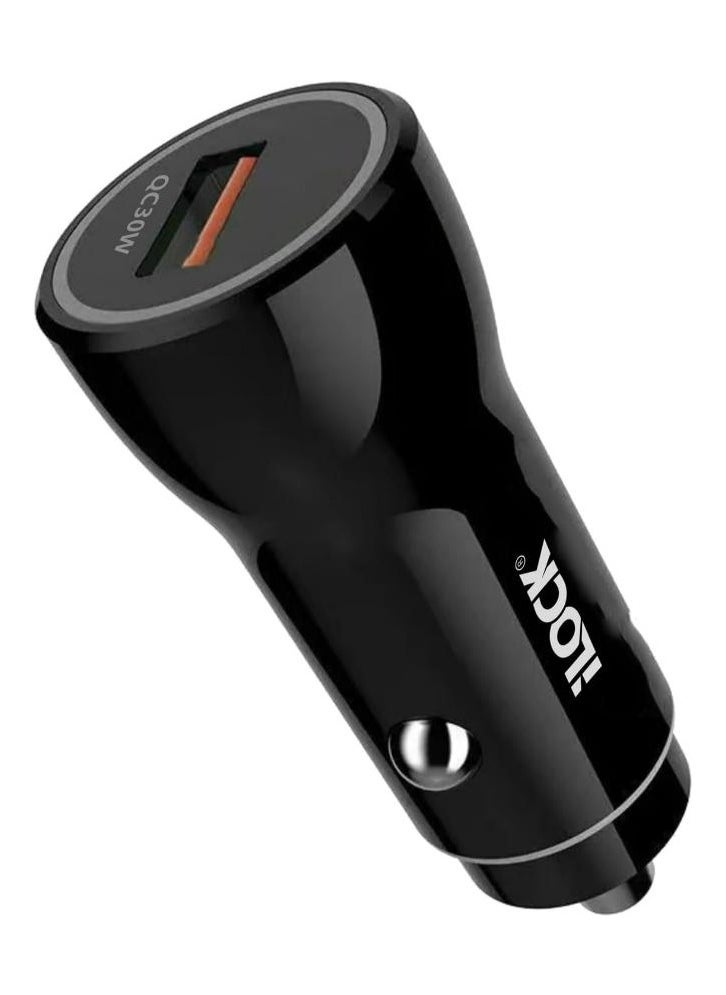 iLOCK - iLOCK 60W Dual Port Car Fast Charger | USB-C & USB-A | PD 30W + QC 30W | LED Indicator - Image 1