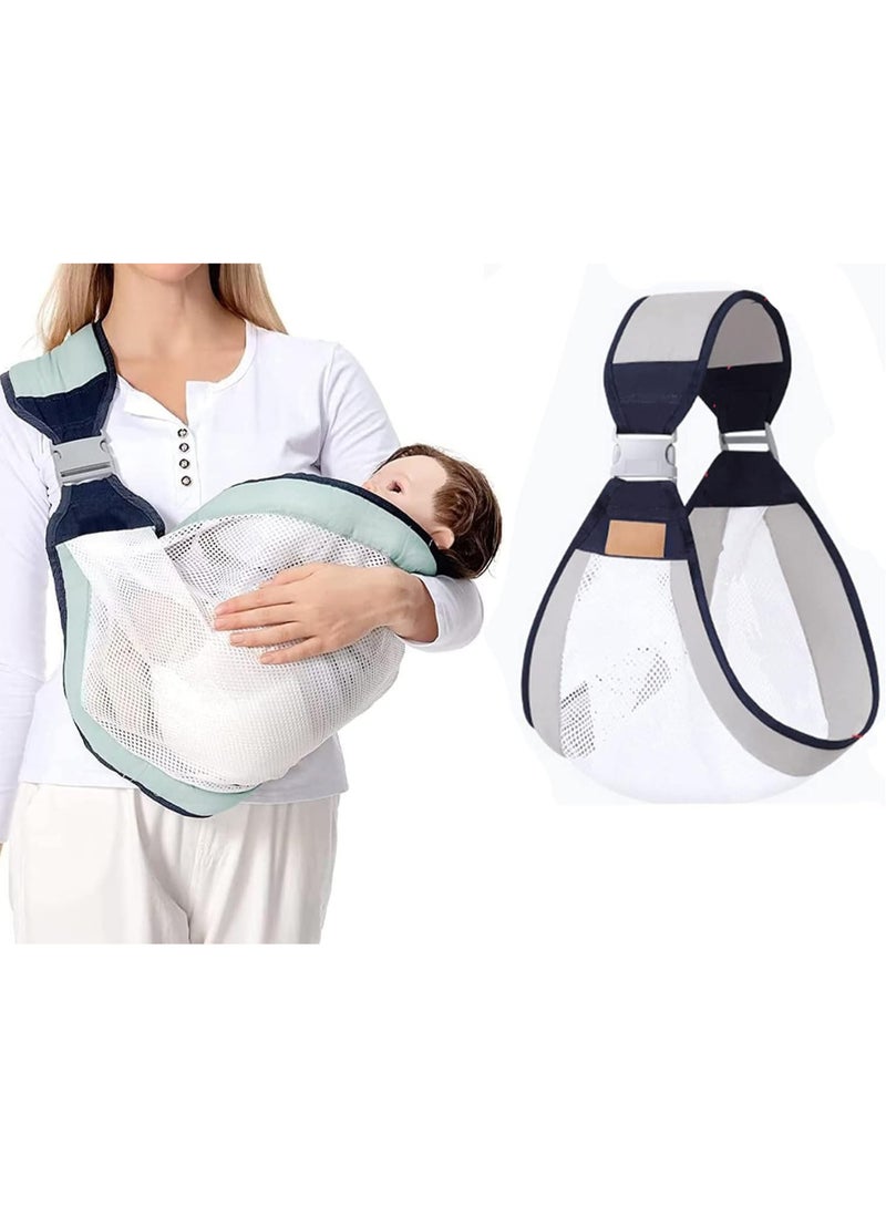 Rana Store Multifunctional Front Baby Carrier - Black & Grey, 3D Mesh Baby Sling for Newborns to Toddlers, Adjustable and Comfortable Hip Seat  - Image 1