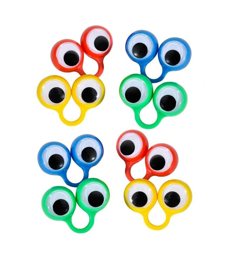 Rhode Island Novelty دمى الأصابع ذات العيون الكبيرة (12/عبوة) - Image 1